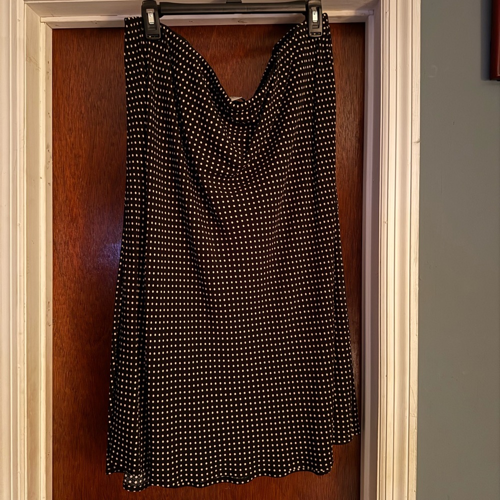 Ava & Vic Polka Dot Black and White A-Line Skirt